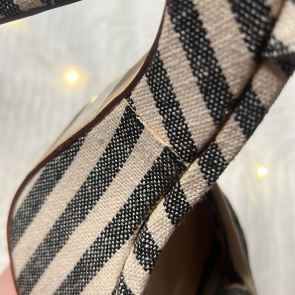 JustFab Lawren Wide Width Striped Platform Sandal - Size 10 - Picture 12 of 14